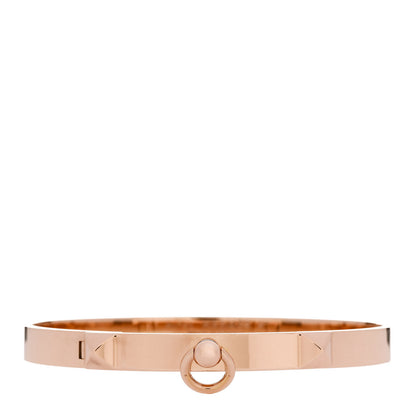 Hermes 18K Rose Gold PM Collier De Chien Bracelet ST 1 of 3