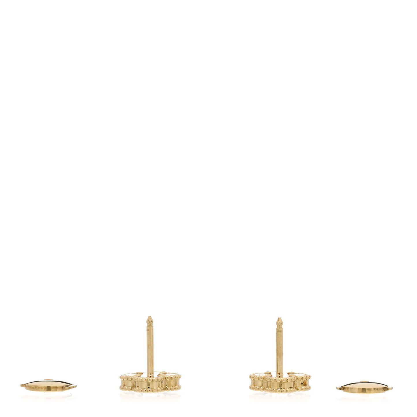 18K Yellow Gold Black Onyx Sweet Alhambra Earrings