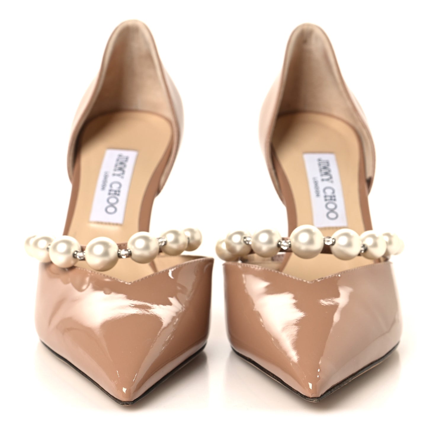 Patent Pearl Embellished Aurelie 65 Pumps 41 Ballet Pink