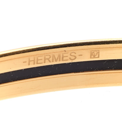 Hermes Enamel Extra Narrow Print Reactions en Chaines Bracelet 65 Or Black 5 of 6