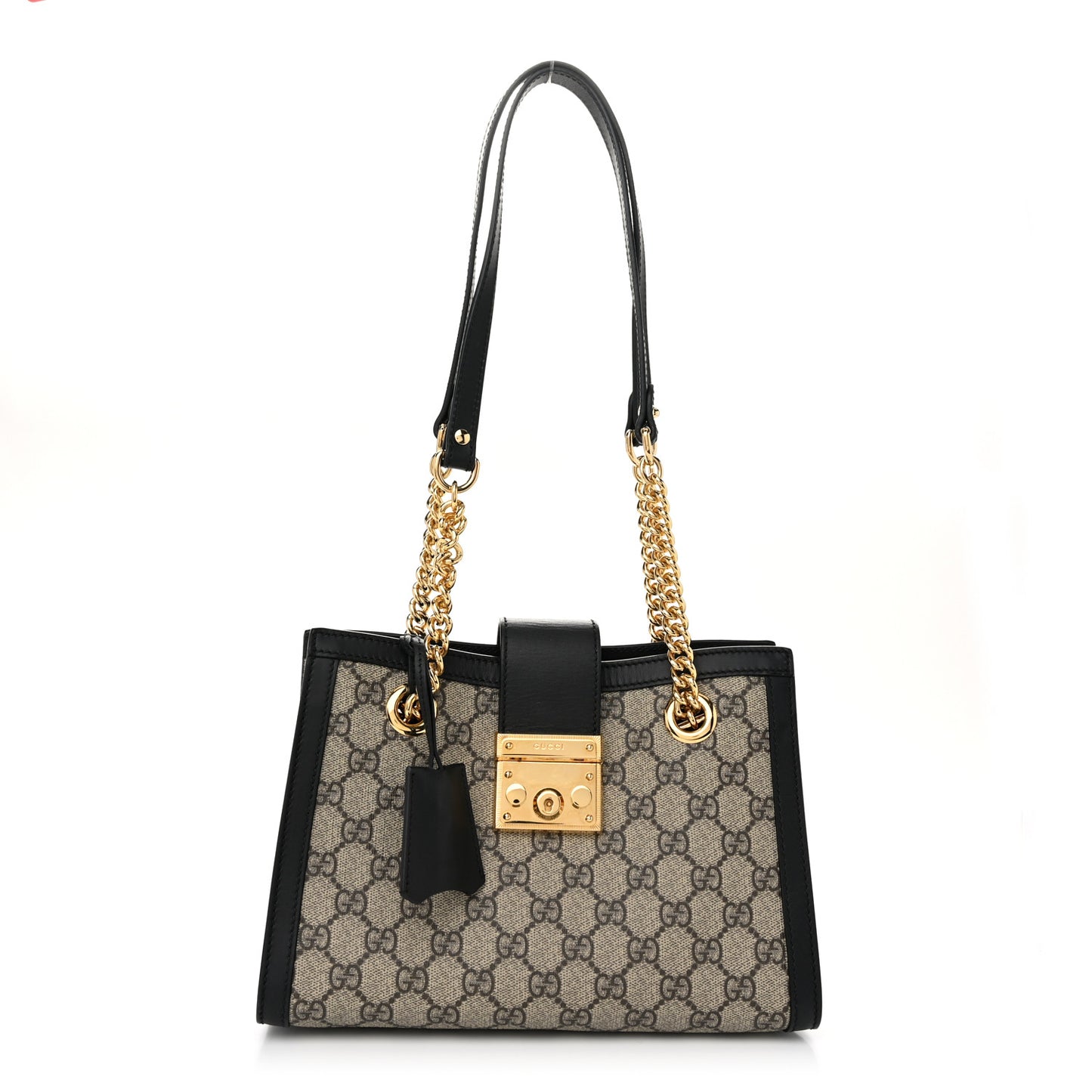 GG Supreme Monogram Small Padlock Tote Black
