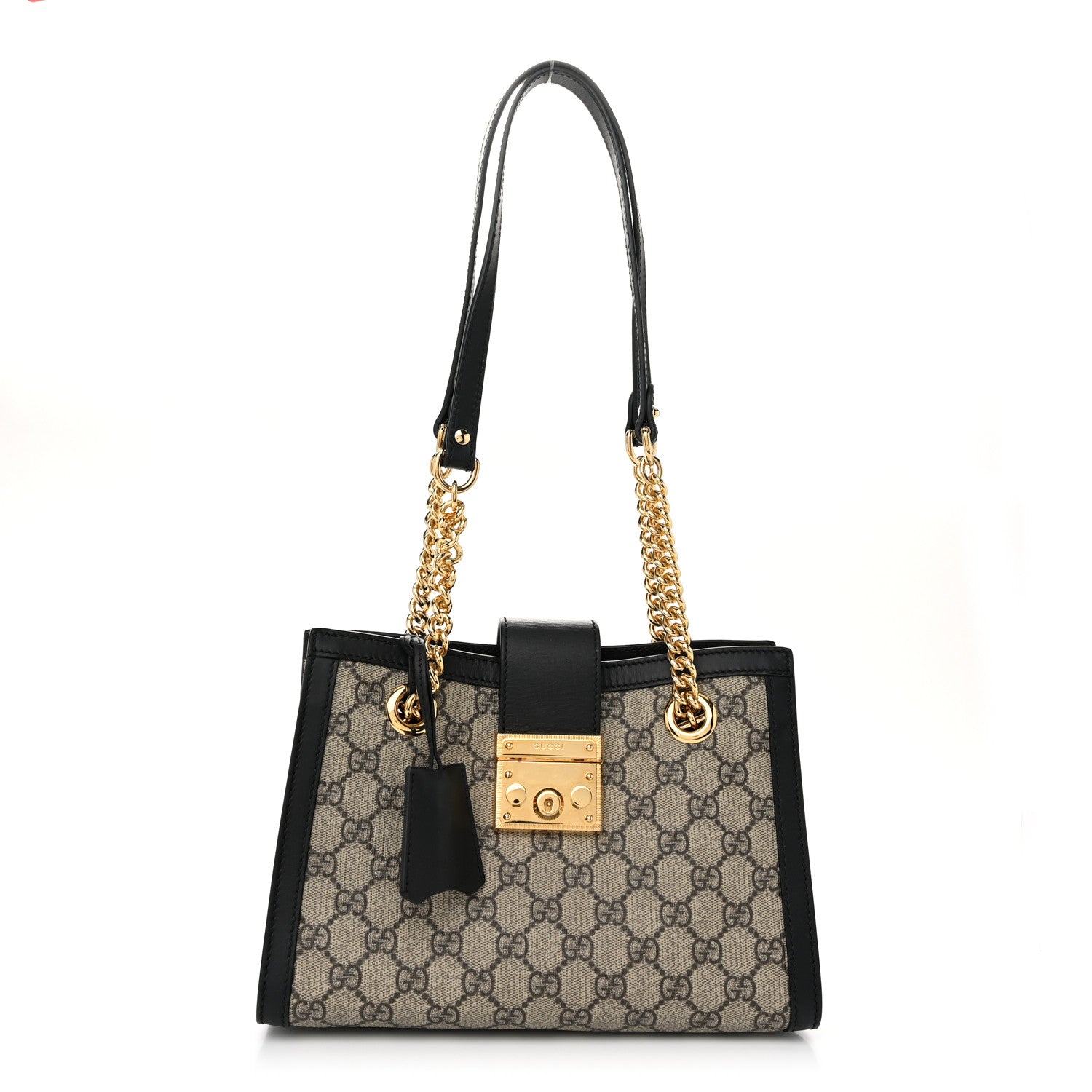 Gucci GG Supreme Monogram Small Padlock Tote Black 1 of 10