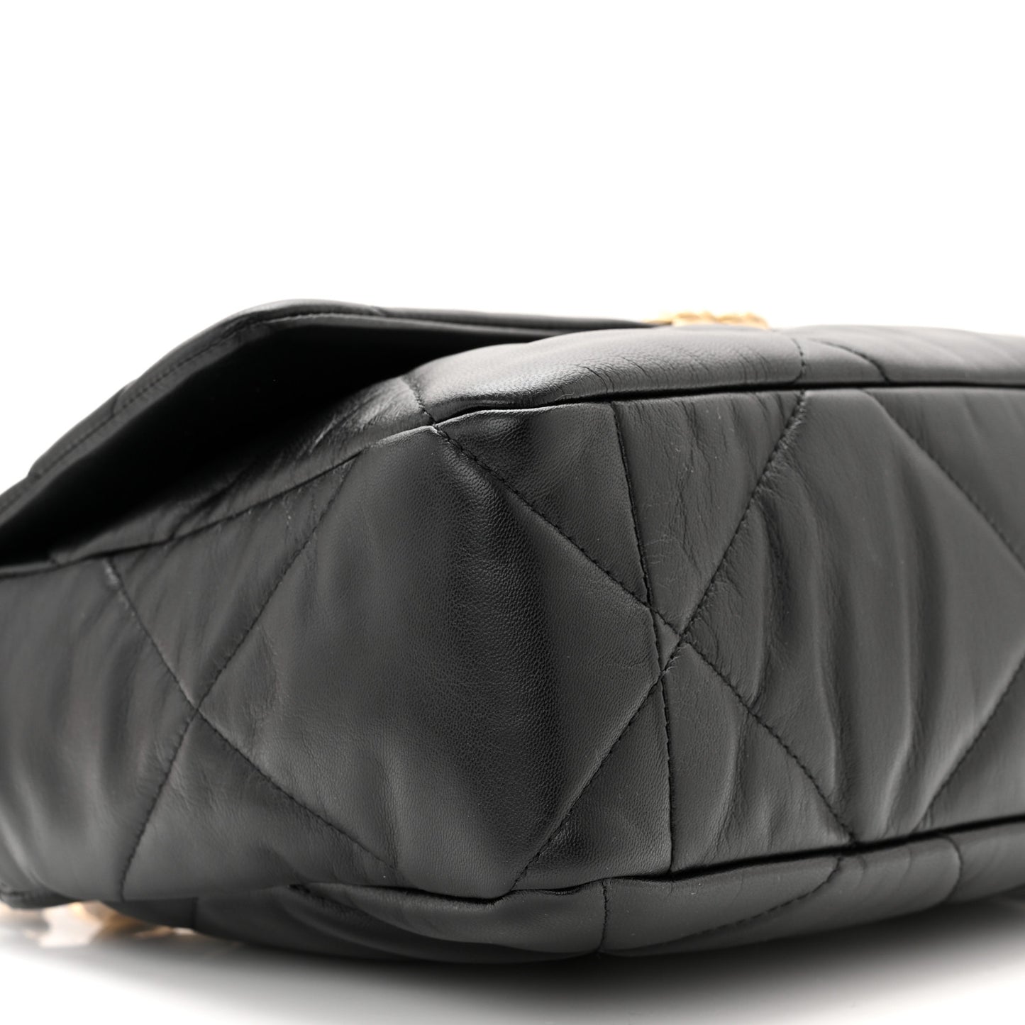 Lambskin Quilted Large Chanel 19 Flap Black