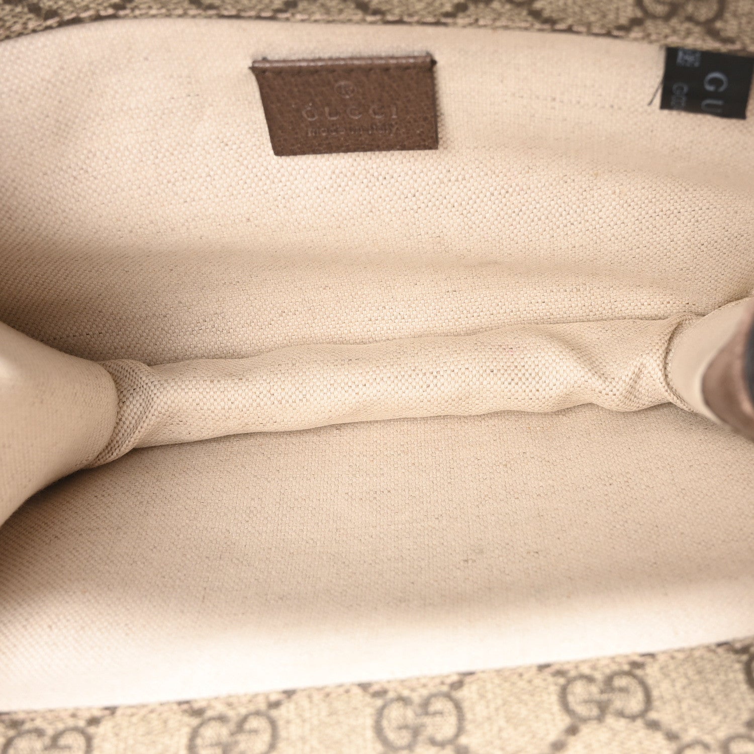Gucci GG Supreme Monogram Web Small Neo Vintage Double Flap Messenger Bag Beige New Acero 5 of 10