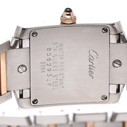 Cartier Stainless Steel 18K Pink Gold Mother of Pearl 20mm Tank Francaise Quartz Watch 5 of 7