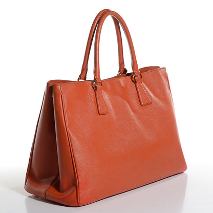 Prada Saffiano Lux Large Tote Papaya 3 of 10