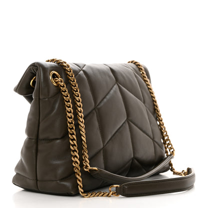 Saint Laurent Lambskin Quilted Small Loulou Puffer Monogram Chain Satchel Dark Ganache 2 of 10