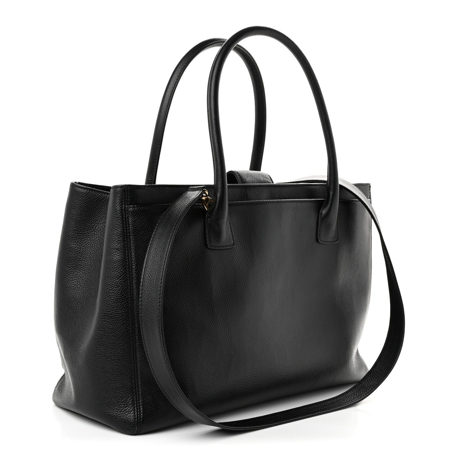 Chanel Calfskin Cerf Executive Shopper Tote Black 3 of 10