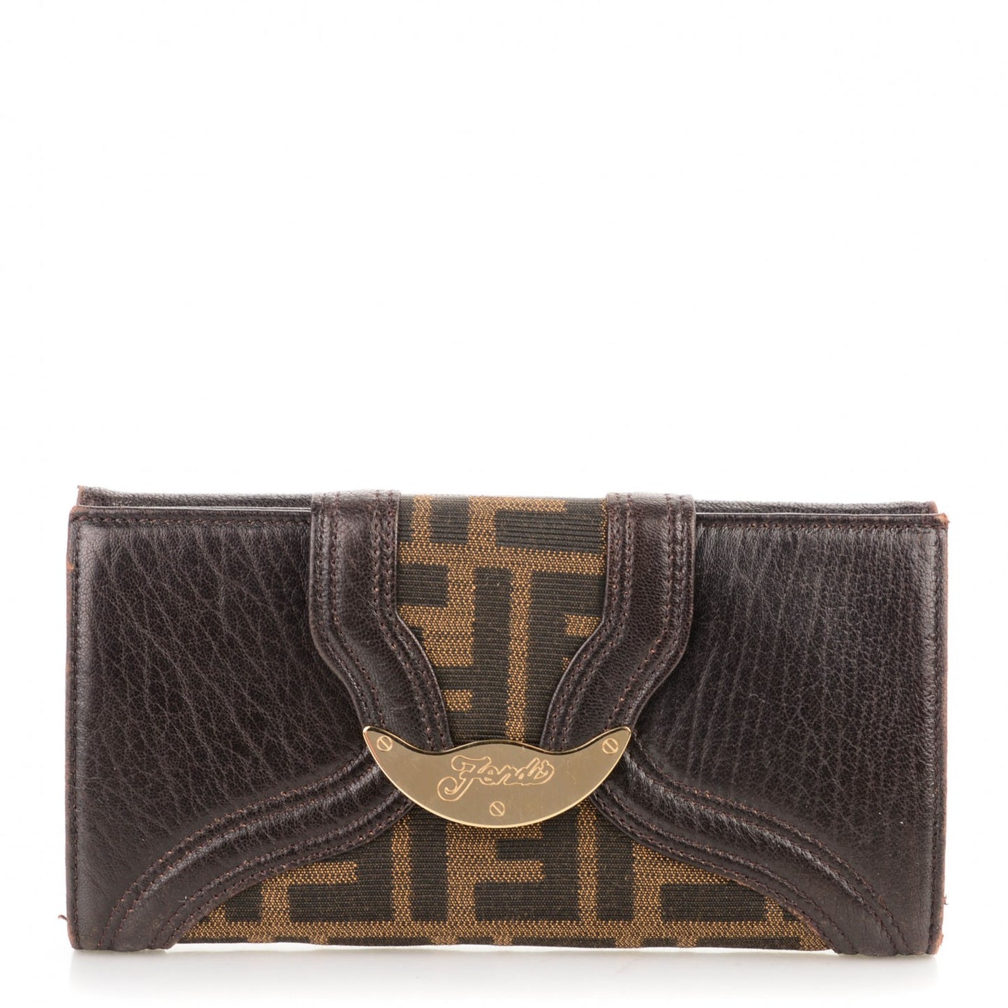 Zucca Nappa Nuvolata Vitello Tortuga Spy Continental Wallet Tobacco Moro