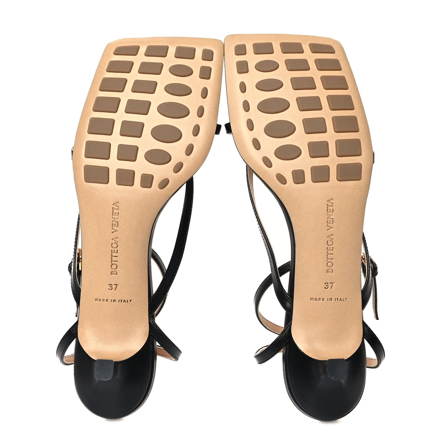 Lambskin Stretch Multi Strap 40mm Sandals 37 Black