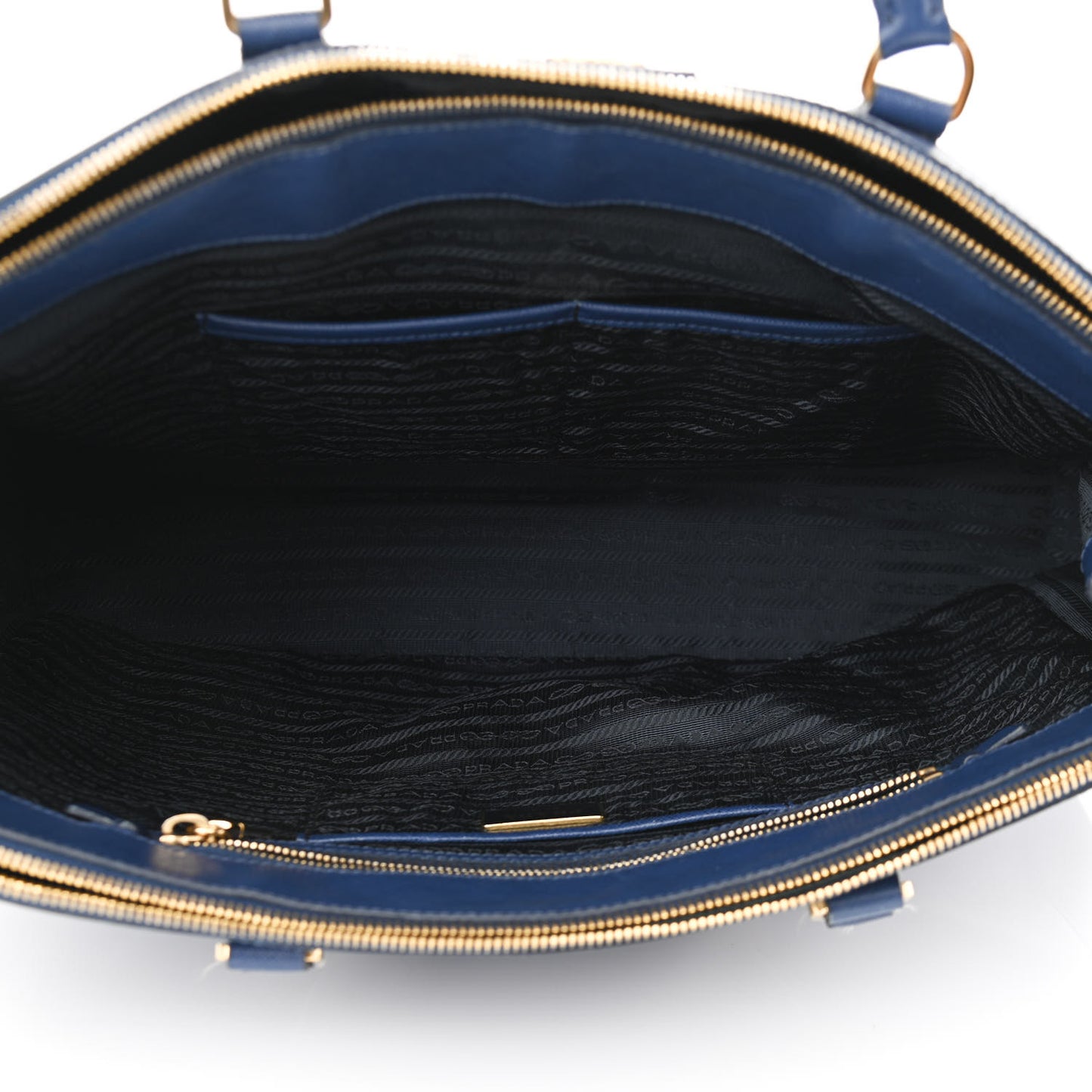 Saffiano Lux Extra Large Galleria Double Zip Tote Bluette