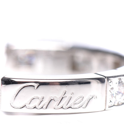 Cartier 18K White Gold Diamond Lanieres Half Eternity Band Ring 49 5 5 of 5