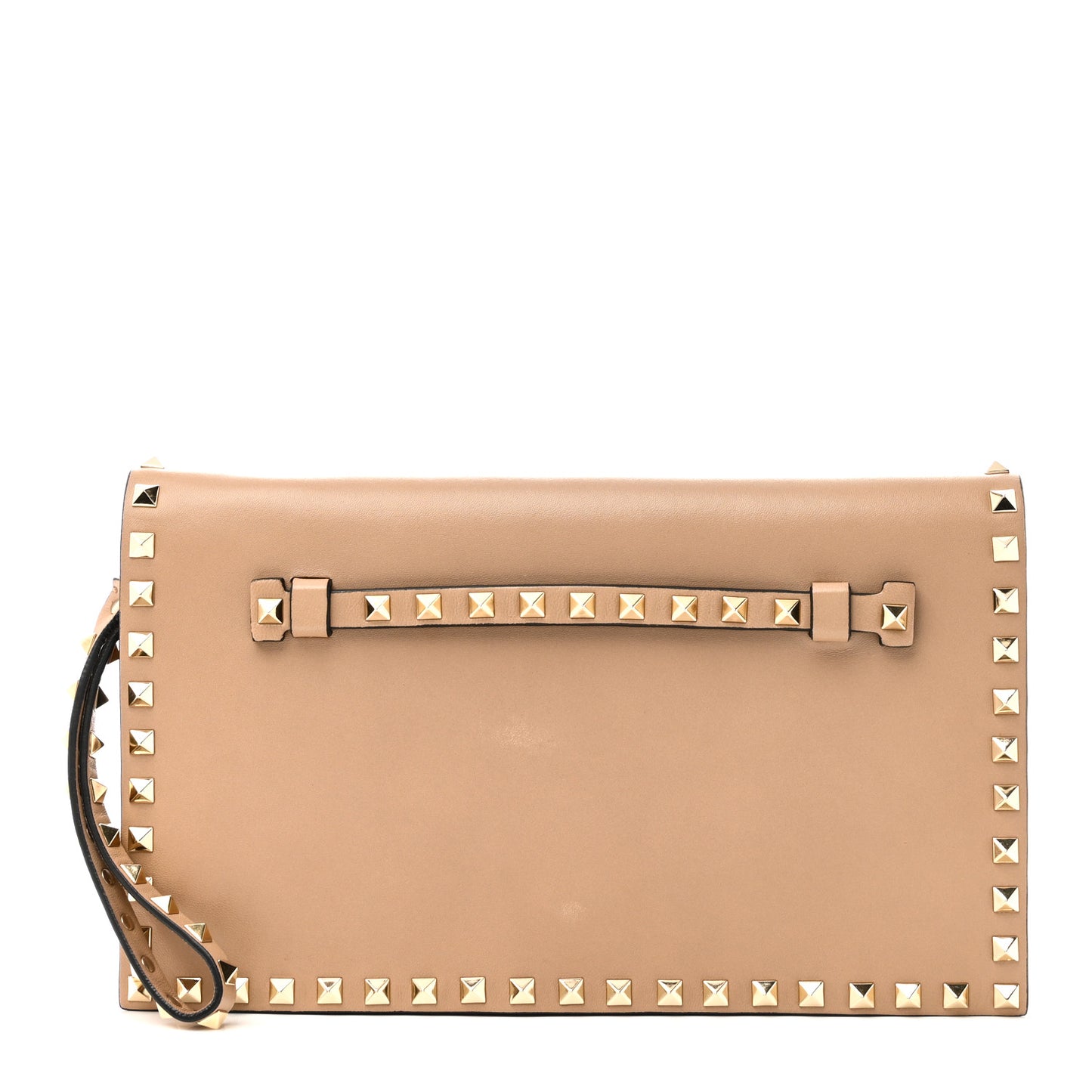 Nappa Rockstud Wristlet Clutch Alpaca