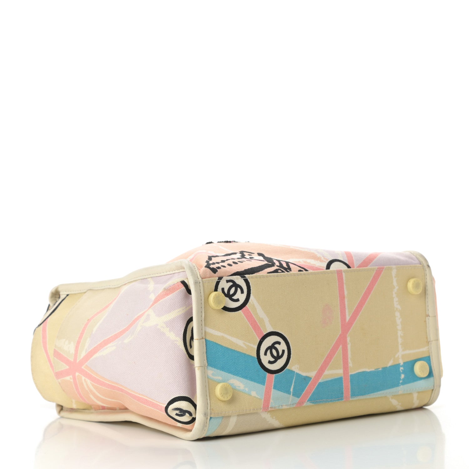 Chanel Canvas Printed Eiffel Tower Shoulder Bag 4 of 18