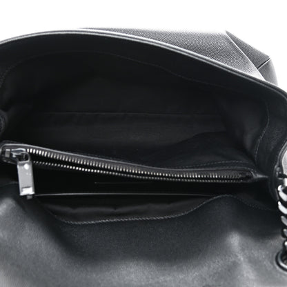 Saint Laurent Grain De Poudre Medium West Hollywood Monogram Fold-Over Black 4 of 8