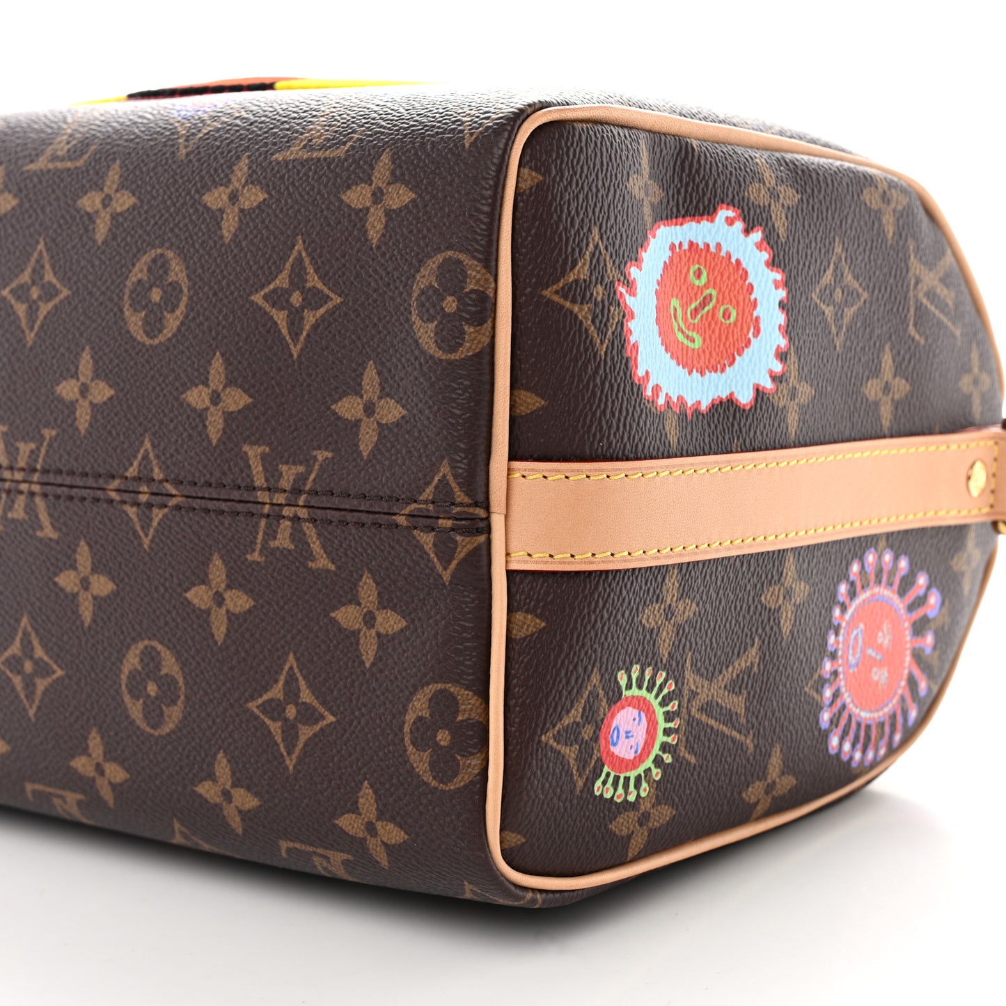 LV X YK Monogram Embroidered My Eternal Soul Speedy Bandouliere 25 Multicolor