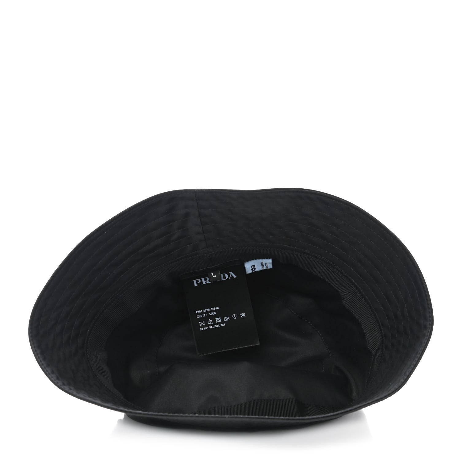 Prada Re-Nylon Saffiano Metal Triangle Logo Mens Bucket Hat L Black 7 of 9