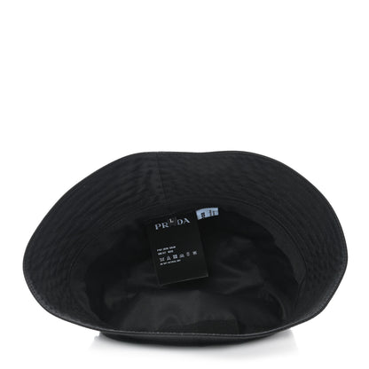 Prada Re-Nylon Saffiano Metal Triangle Logo Mens Bucket Hat L Black 7 of 9
