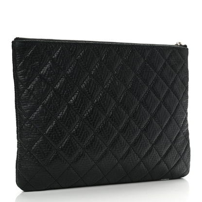 Chanel Woven Lambskin Quilted Medium Cosmetic Case Black 3 of 12