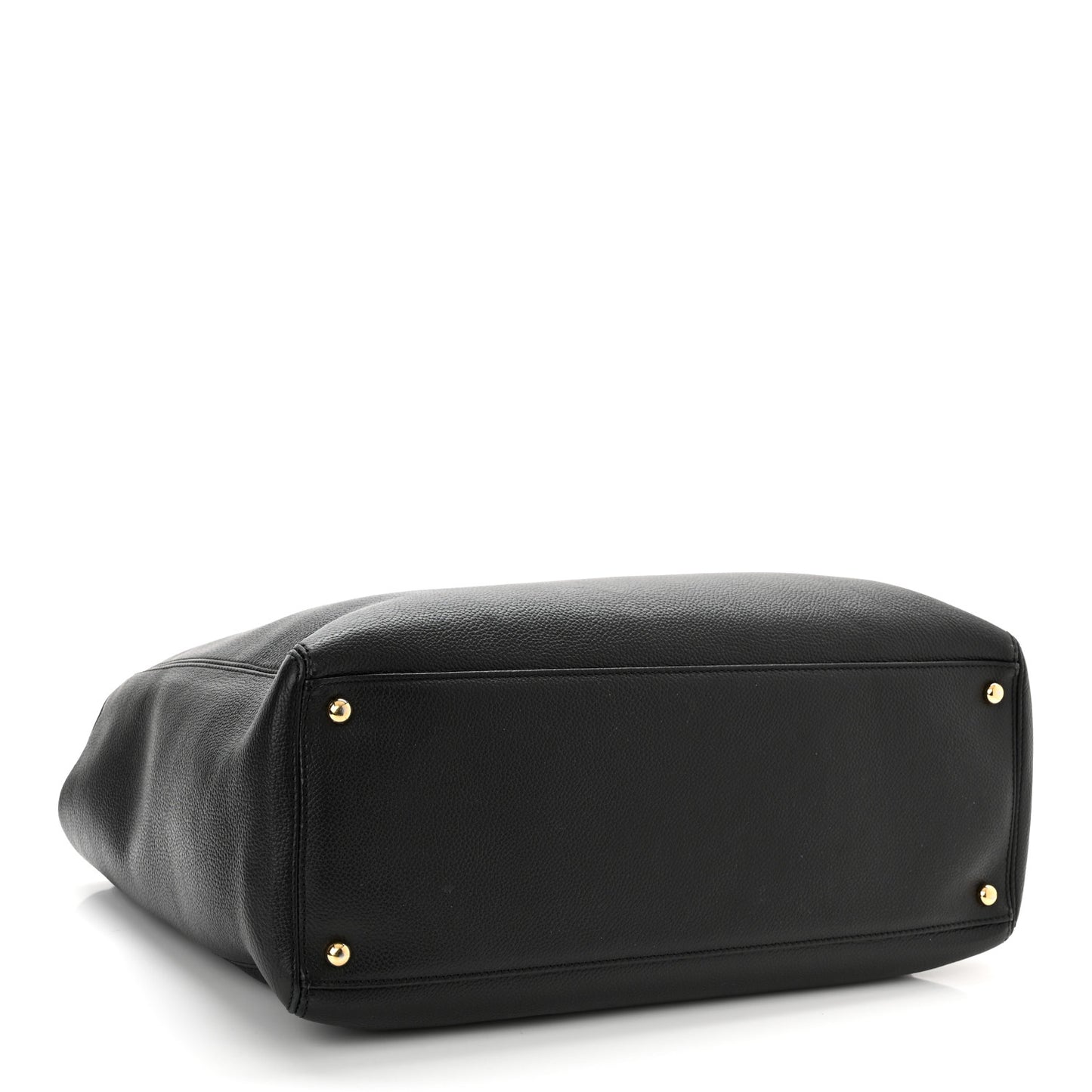 Calfskin Cerf Executive Shopper Tote Black