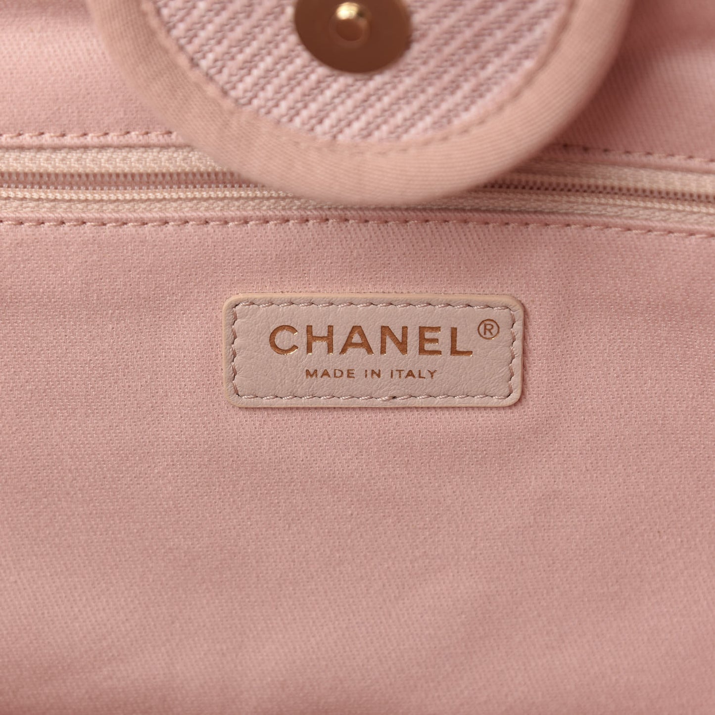 Mixed Fibers Calfskin Medium Deauville Tote Pink