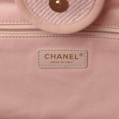 Chanel Mixed Fibers Calfskin Medium Deauville Tote Pink 8 of 11