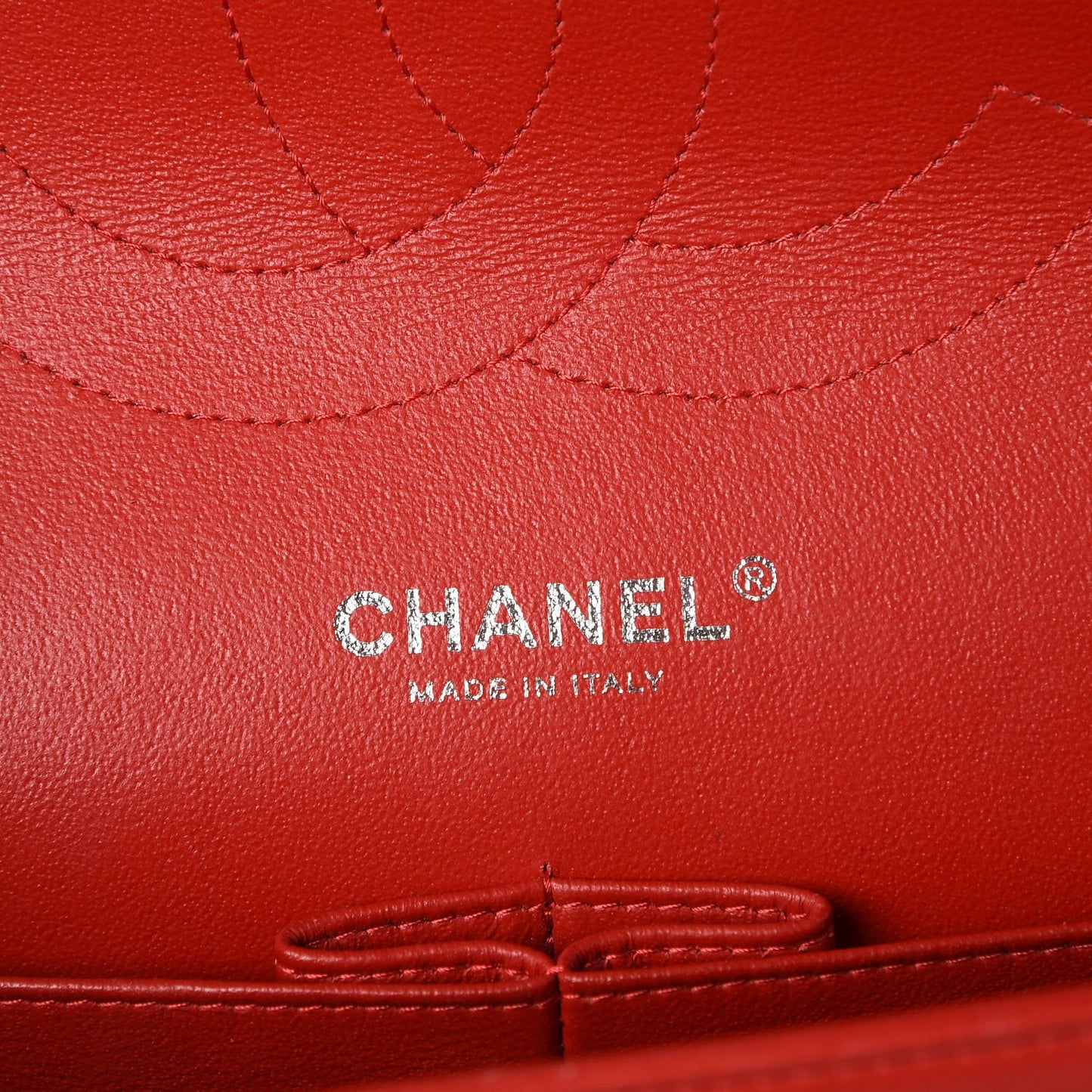 Lambskin Quilted Jumbo Double Flap Red