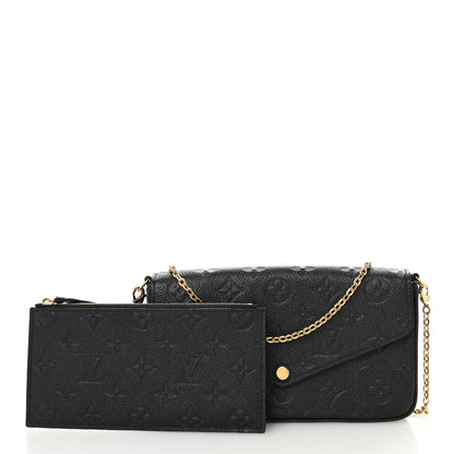 Louis Vuitton Empreinte Pochette Felicie Chain Wallet Black 3 of 12