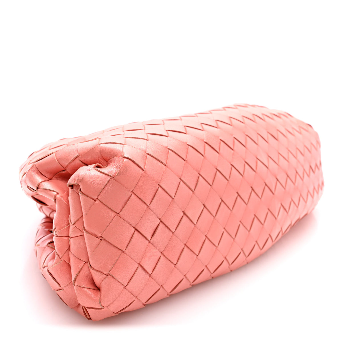 Bottega Veneta Nappa Maxi Intrecciato The Pouch Oversized Clutch Peach 4 of 9