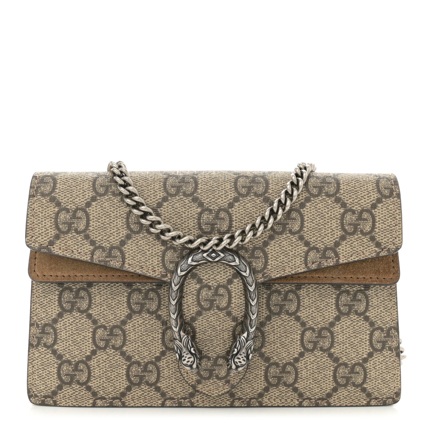GG Supreme Monogram Super Mini Dionysus Shoulder Bag Taupe