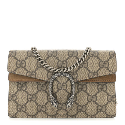 Gucci GG Supreme Monogram Super Mini Dionysus Shoulder Bag Taupe 1 of 11