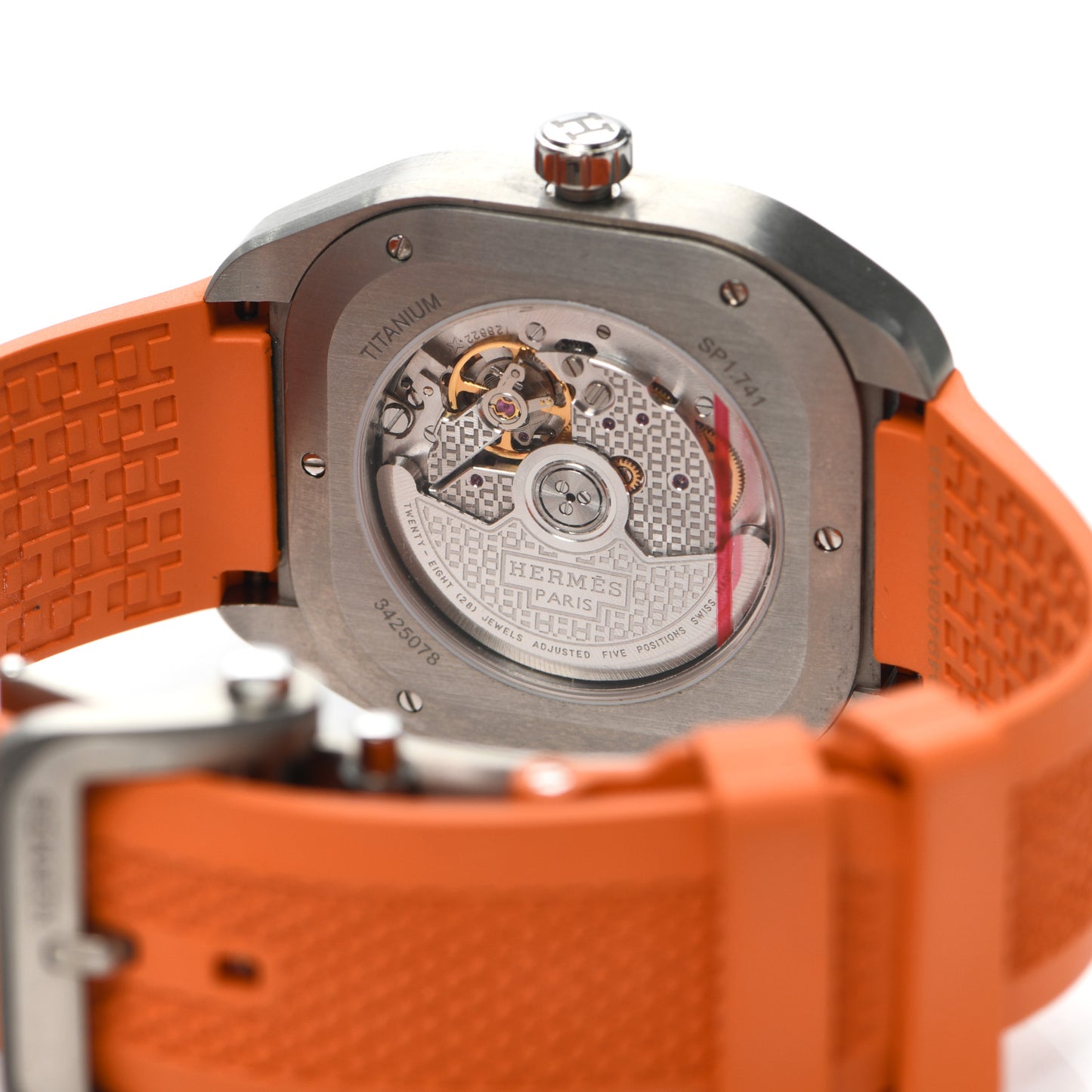 Titanium Rubber 39mm H08 Automatic Watch Orange