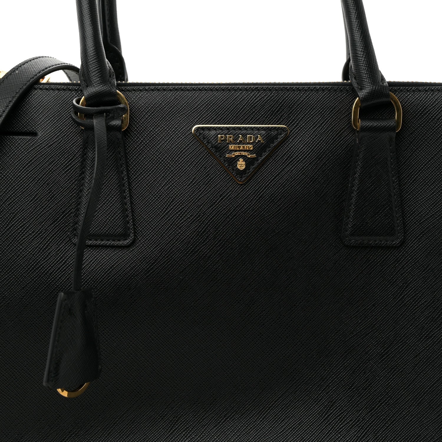 Prada Saffiano Lux Large Galleria Double Zip Tote Black 8 of 12