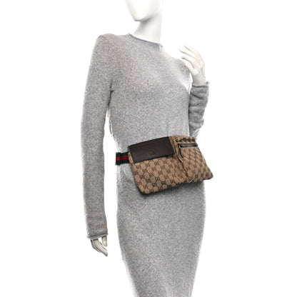 Gucci Monogram Web Belt Bag Dark Brown 2 of 10