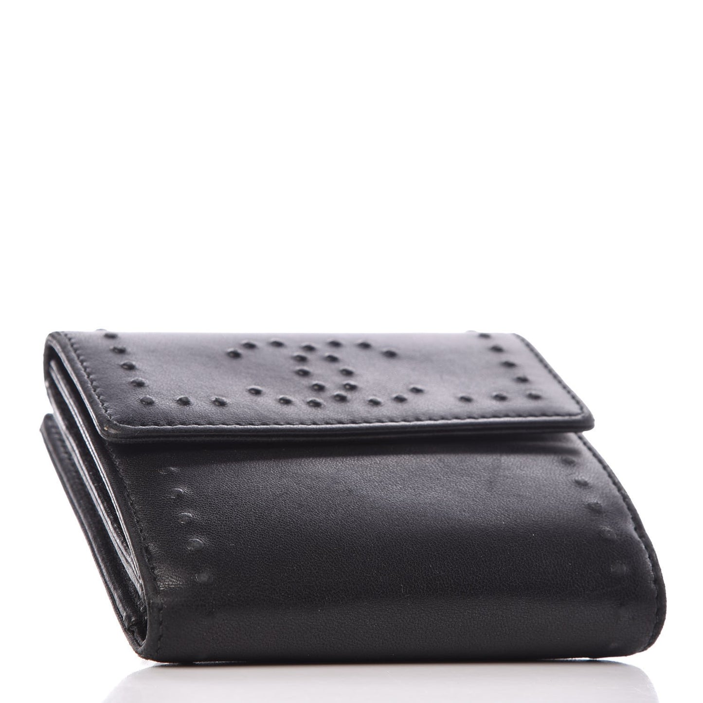 Lambskin CC Double Sided Wallet Black