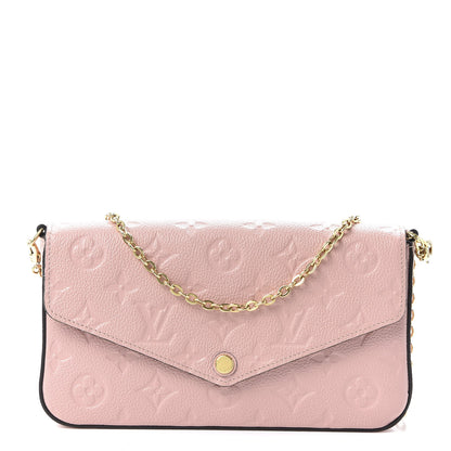 Louis Vuitton Empreinte Pochette Felicie Chain Wallet Rose Poudre 1 of 10