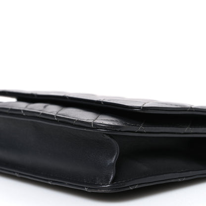Chanel Lambskin Quilted Wallet On Chain WOC Black 11 of 11