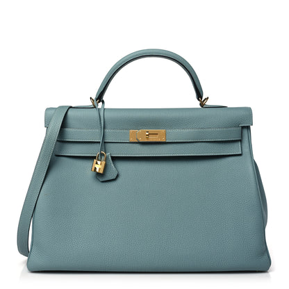 Hermes Togo Kelly Retourne 40 Ciel 1 of 11