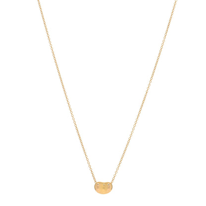 Tiffany 18K Yellow Gold 9mm Elsa Peretti Bean Pendant Necklace 1 of 4
