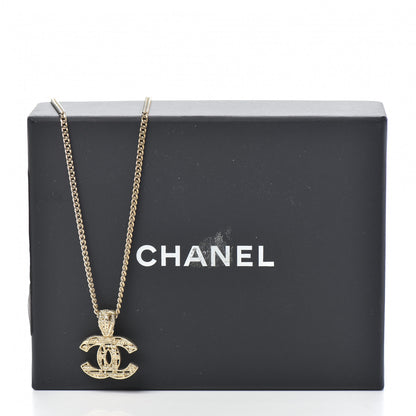 Chanel Tweed Effect CC Necklace Gold 6 of 6