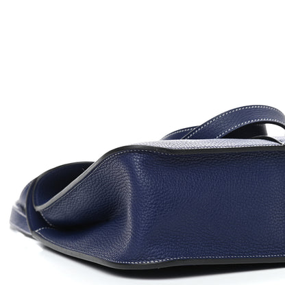 Hermes Taurillon Clemence Halzan 31 GM Bleu Encre 9 of 10