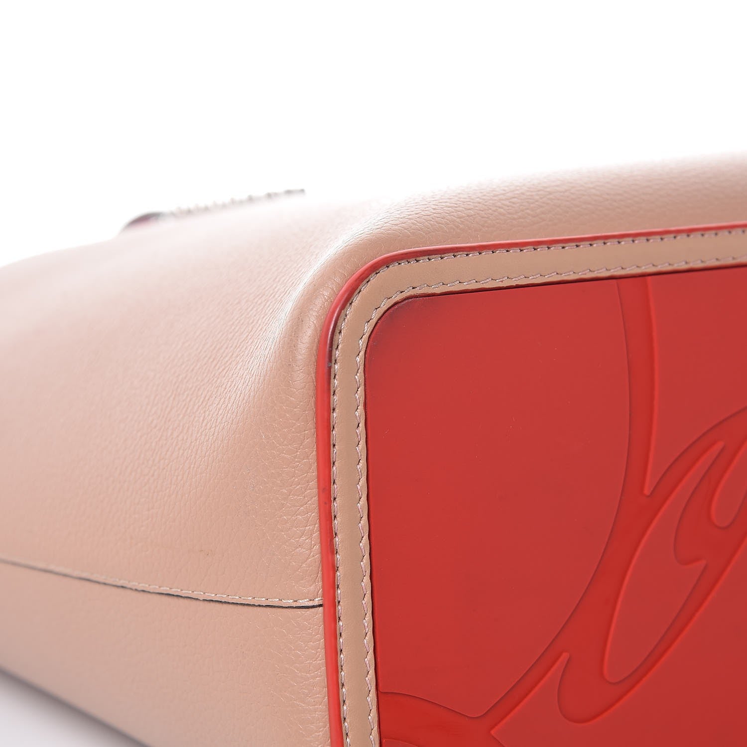 Christian Louboutin Calfskin Spikes East West Cabata Tote Nude 7 of 14