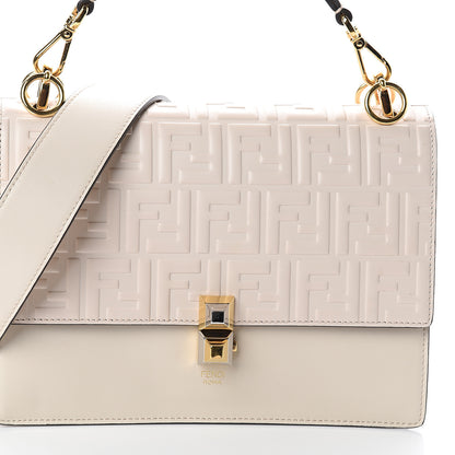 Fendi Vitello Liberty FF 1974 Embossed Kan I Shoulder Bag Camelia 7 of 9