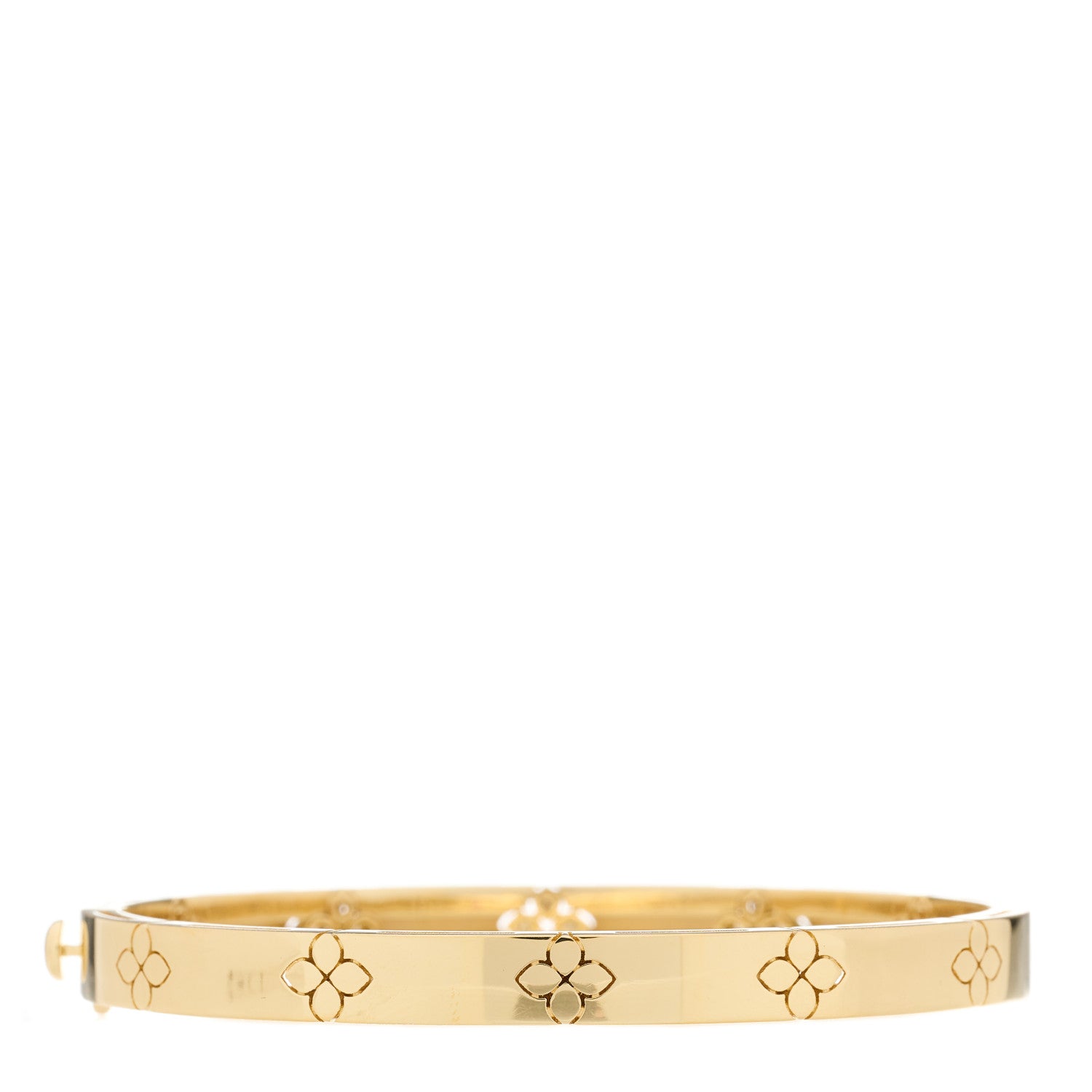 Roberto Coin 18K Yellow Gold Diamond Medium Love in Verona Bangle Bracelet 2 of 3