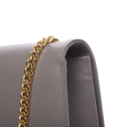 Saint Laurent Grain De Poudre Small Monogram Kate Satchel Fog 11 of 11