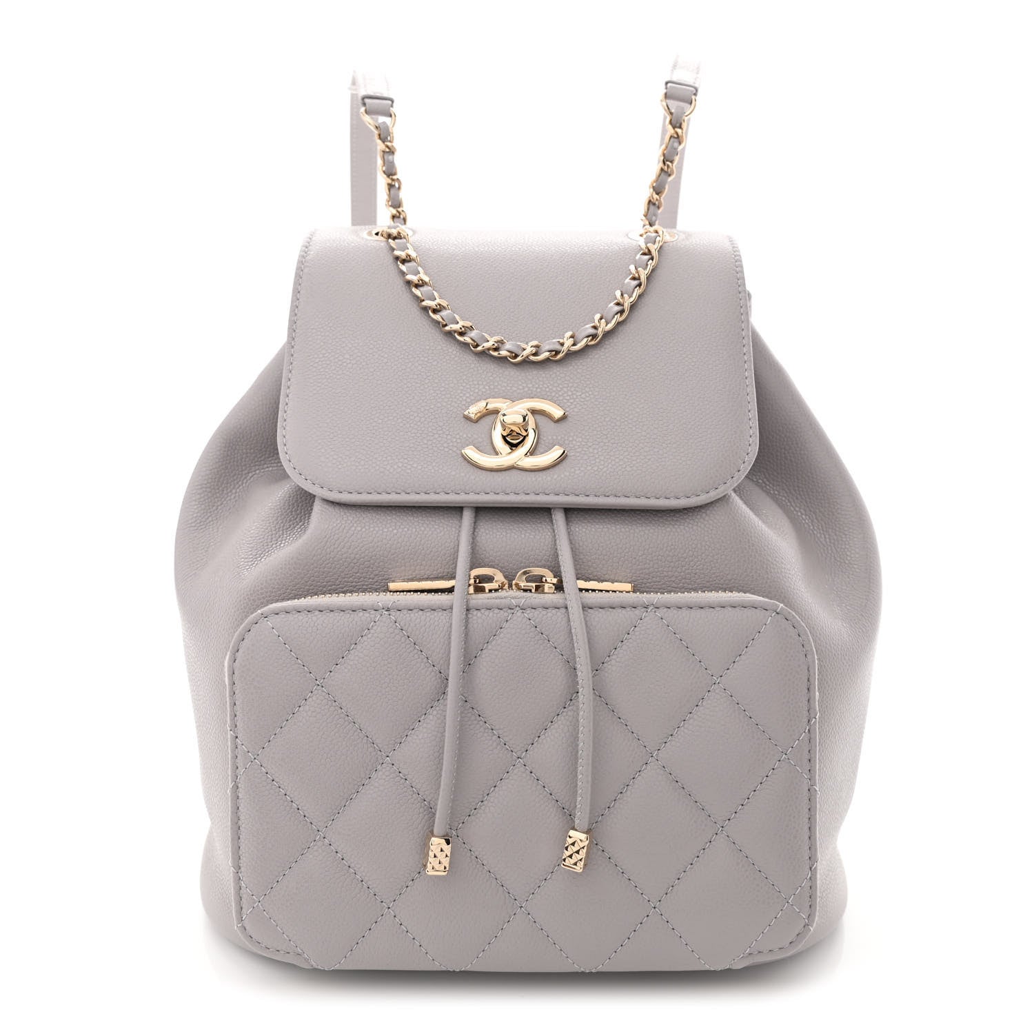 Chanel Caviar Quilted Business Affinity Backpack Grey 1 of 11