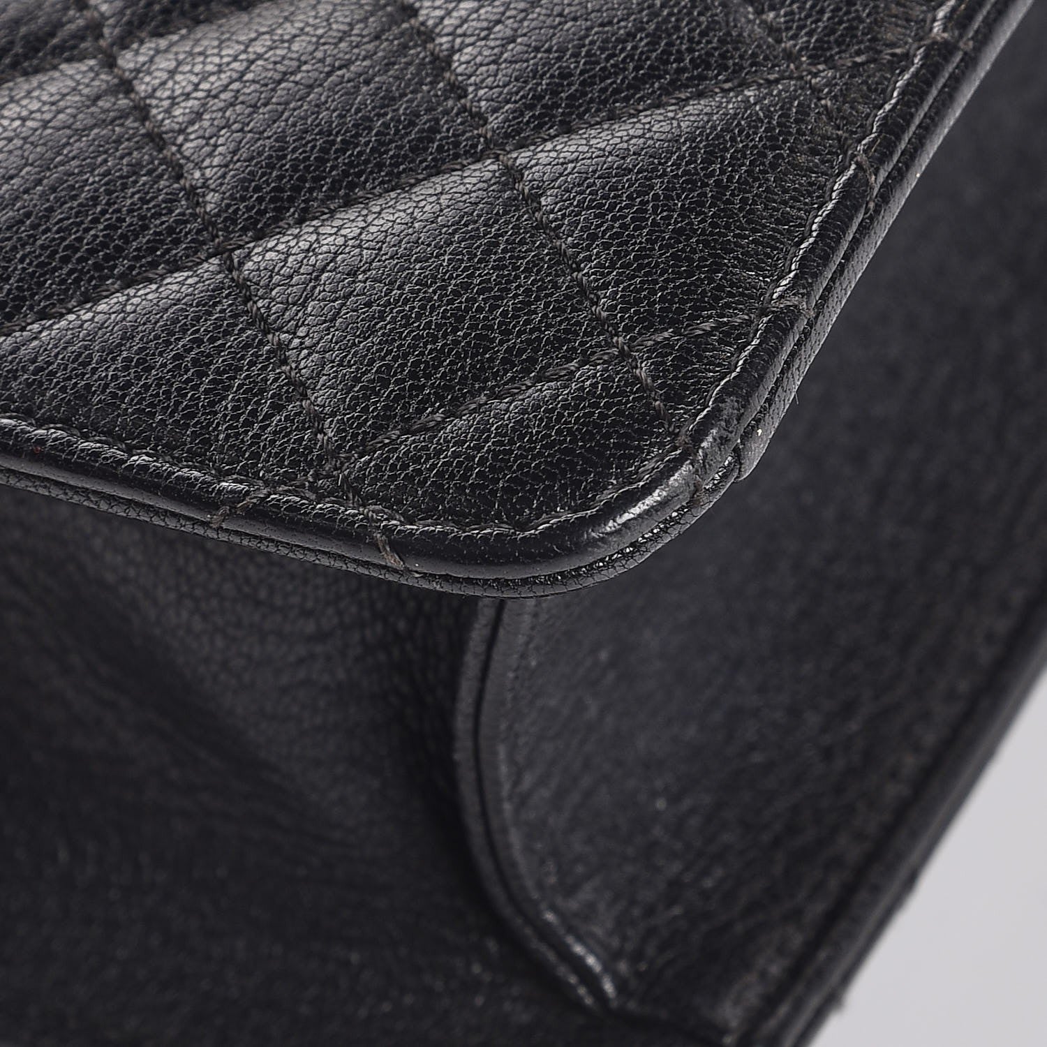 Chanel Goatskin Quilted Small CC University Top Handle Flap Black 8 of 11