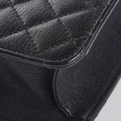 Chanel Goatskin Quilted Small CC University Top Handle Flap Black 8 of 11