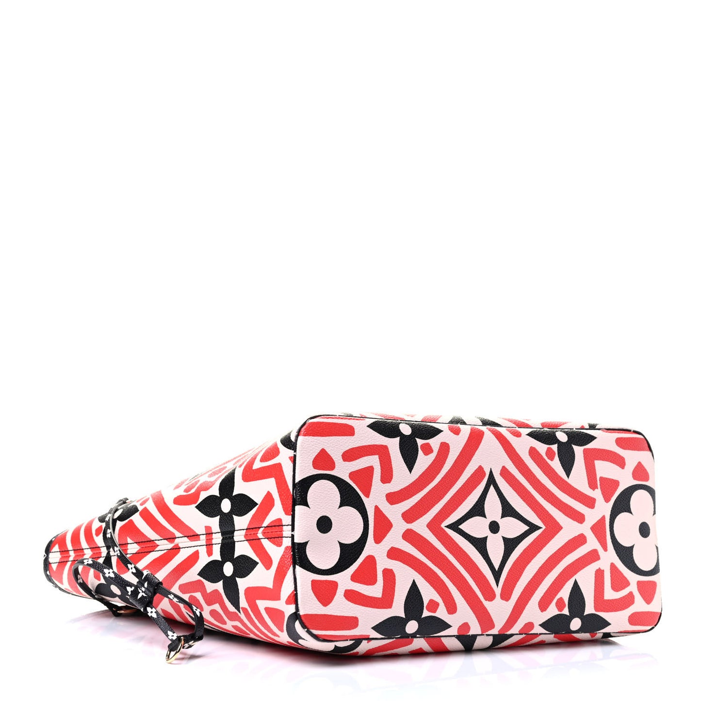 Monogram Giant Crafty Neverfull MM Creme Rouge Black