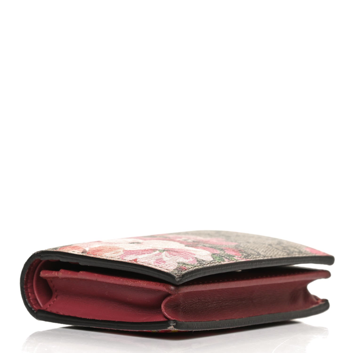 Gucci GG Supreme Monogram Blooms Card Case Beige Multicolor Dry Rose 4 of 10